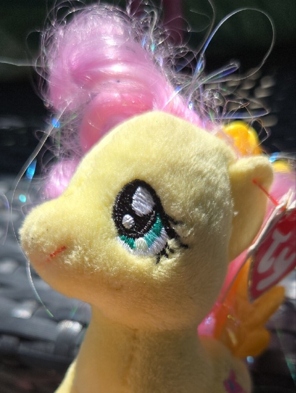 Fluttershy Authentic TY Sparkle MY LITTLE PONY Keychain 🌈💕Collectors 2015